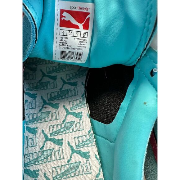 PUMA Suede‎ Classic Sneakers Unisex Size 9 Blue Pink Casual Shoes - Picture 3 of 5